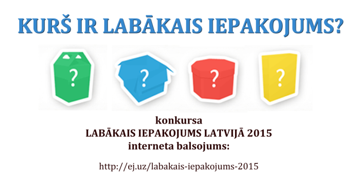 Konkursa "Labākais iepakojums Latvijā 2015" interneta balsojums